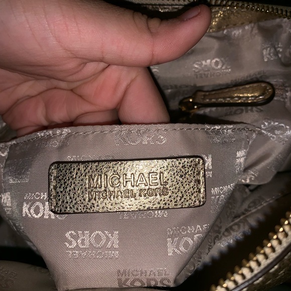Michael Kors Gold Leather Purse - Picture 7 of 7